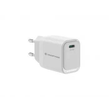 CONCEPTRONIC ALTHEA19W45 1-Port 45W GaN USB-C PD Charger with PPS, PD 3.0, 100–240V, White