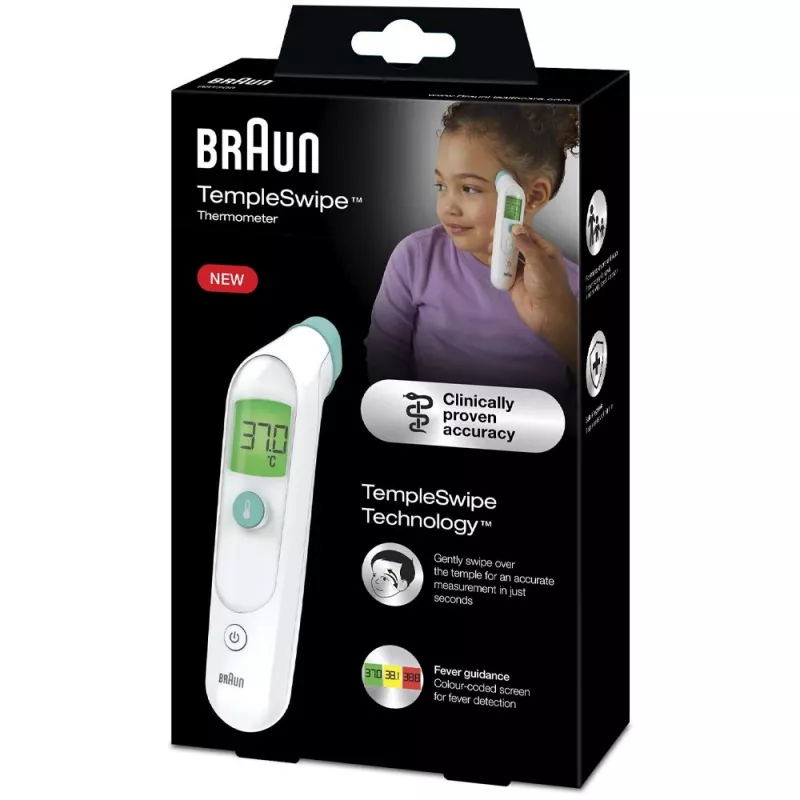 Braun BST200WE Remote sensing thermometer White Forehead Buttons