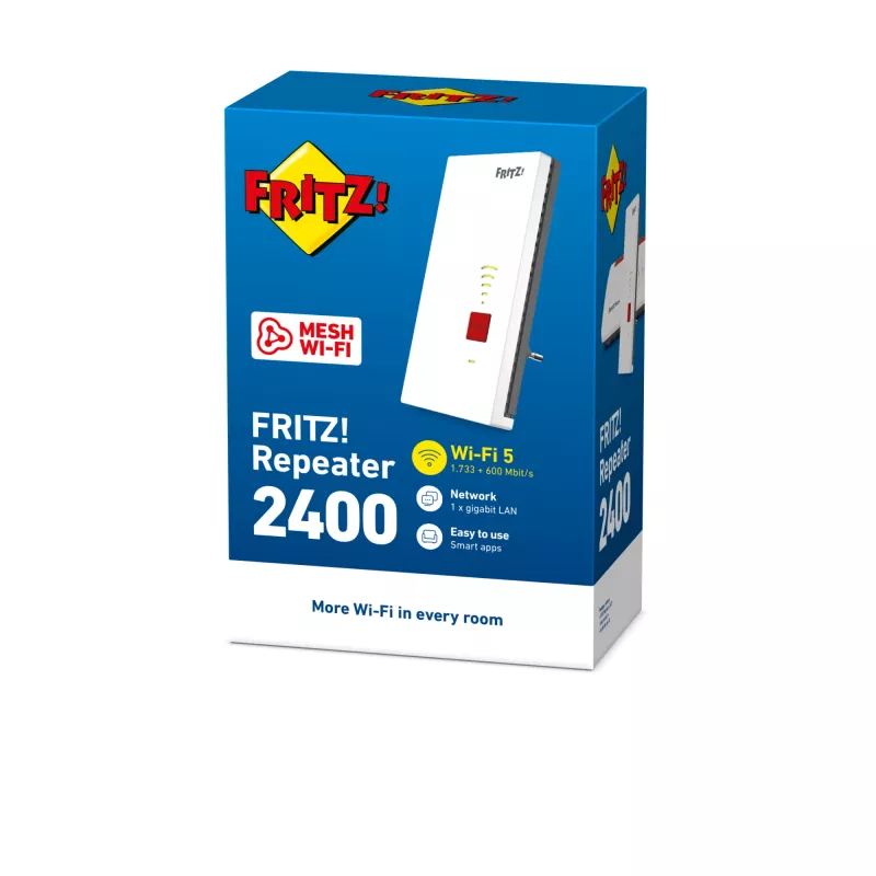 Wireless Range Extender AVM FRITZ!Repeater 2400 Edition International — 1733 Mbit/s, 1× Gigabit Ethernet, IEEE 802.11ac/n