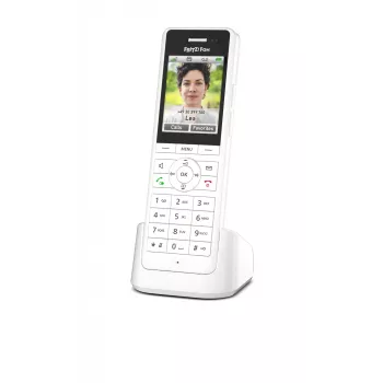 DECT cordless handset FRITZ X6 white International — speakerphone, answering machine, 100-entry phonebook