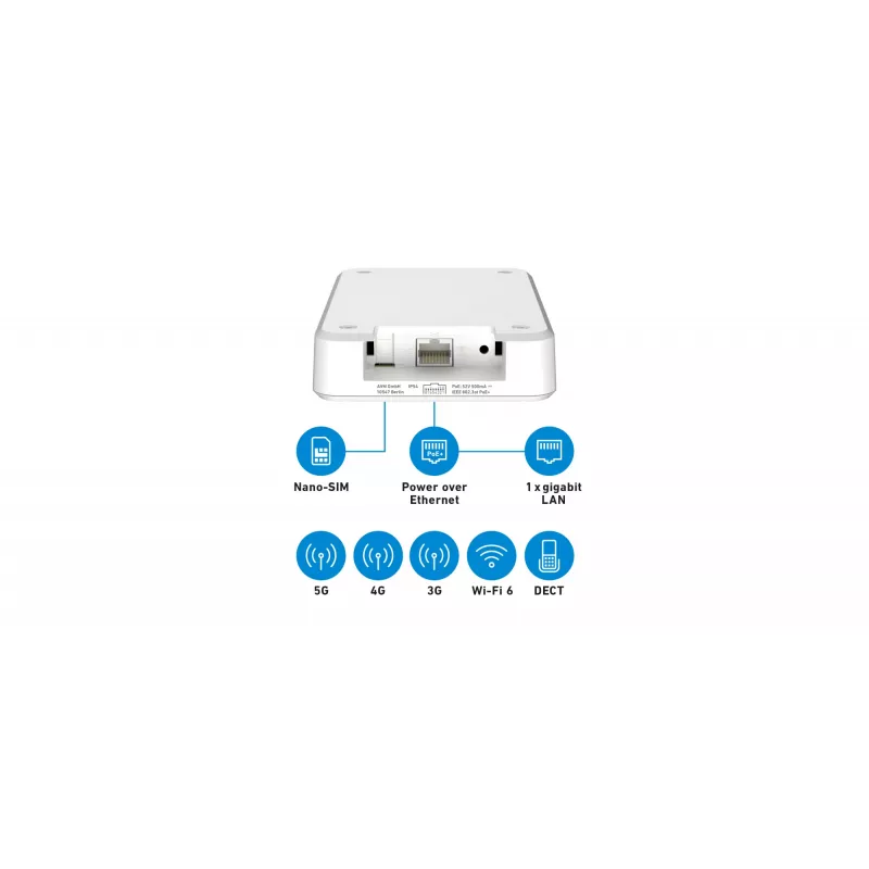 Box FRITZ! 6860 5G Edition International wireless router Gigabit Ethernet Dual-band (2.4 GHz / 5 GHz)
