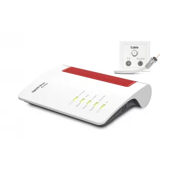 Box FRITZ 6670 Cable Edition International wireless router 2.5 Gigabit Ethernet Dual-band (2.4 GHz / 5 GHz) Red, White