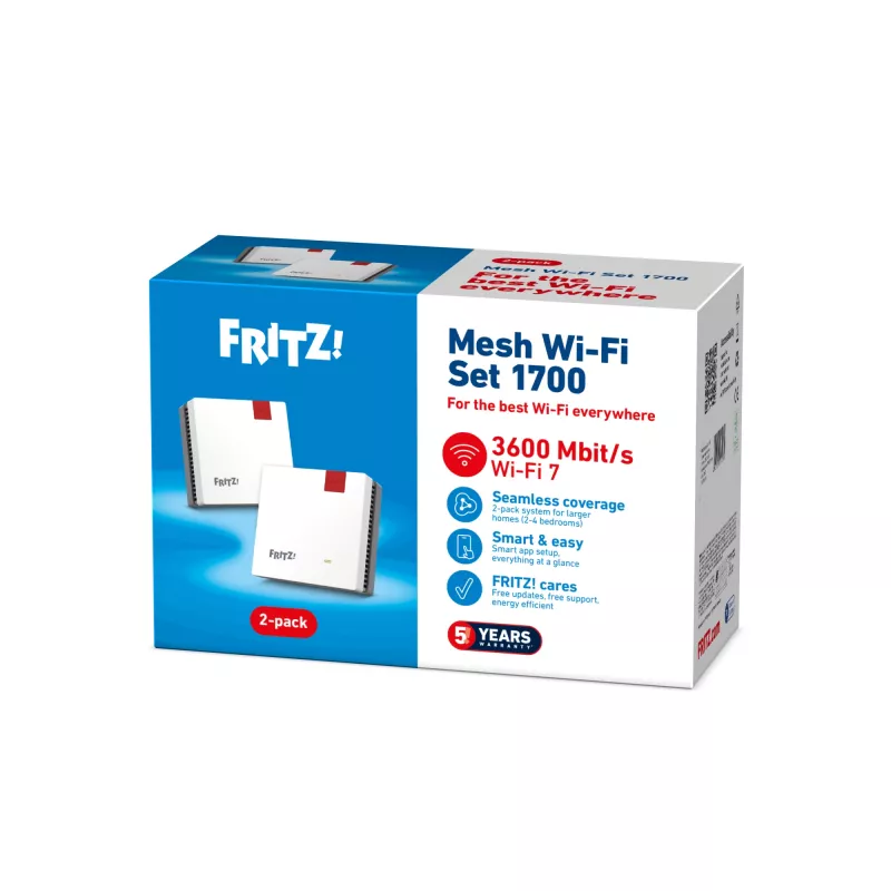 Wireless Mesh Set FRITZ mesh set 1700 2-pack by FRITZ, dual-band mesh Wi‑Fi nodes