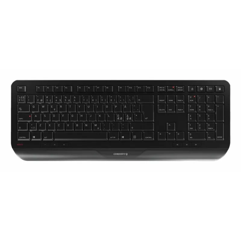 CHERRY GENTIX DESKTOP, Full-size (100%), Wireless, RF Wireless, QWERTY, Black, Mouse included