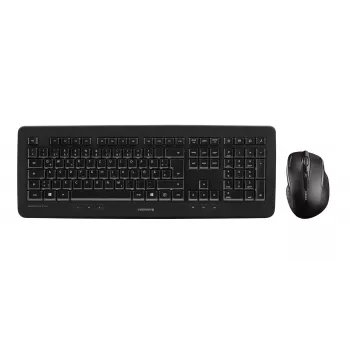 CHERRY DW 5100 keyboard Mouse included Universal RF Wireless AZERTY Belgian Black