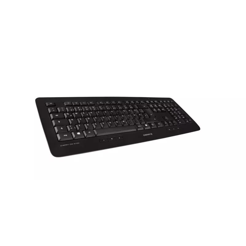CHERRY DW 5100 keyboard Mouse included Universal RF Wireless AZERTY Belgian Black