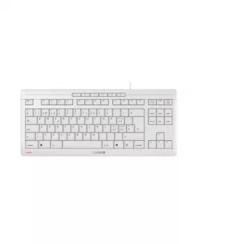 Keyboard Cherry STREAM TKL Wired USB QWERTZ Swiss White, scissor switch, 94 keys, 1.8 m cable