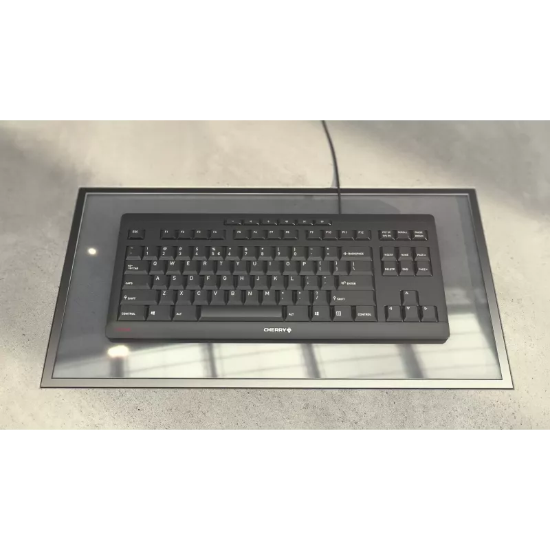 Keyboard Cherry STREAM TKL Wired USB QWERTZ Swiss White, scissor switch, 94 keys, 1.8 m cable