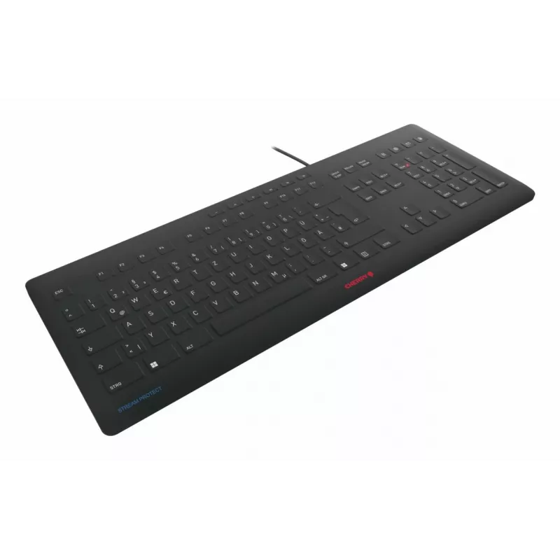 Contour Design STREAM PROTECT, Full-size (100%), Wired, USB, Scissor key switch, QWERTY, Black