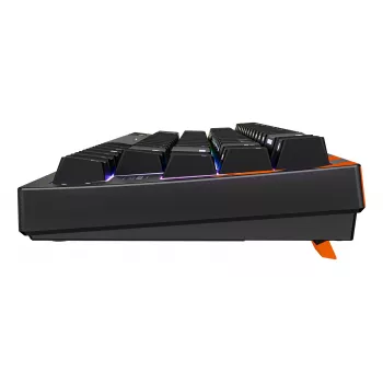 Mechanical gaming keyboard Cherry K5 Pro TMR Compact — 65% layout, QWERTZ, RGB backlight, USB wired, 2 m cable, black/orange