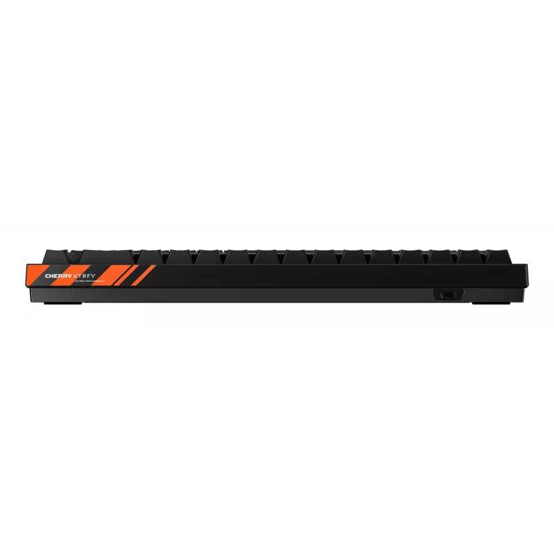 Mechanical gaming keyboard Cherry K5 Pro TMR Compact — 65% layout, QWERTZ, RGB backlight, USB wired, 2 m cable, black/orange