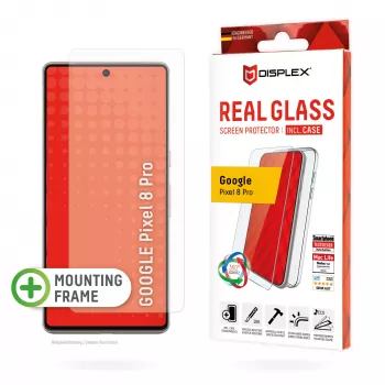 Displex Screen Protector + Case for Google Pixel 8 Pro, Eco Mounting Frame, scratch resistant