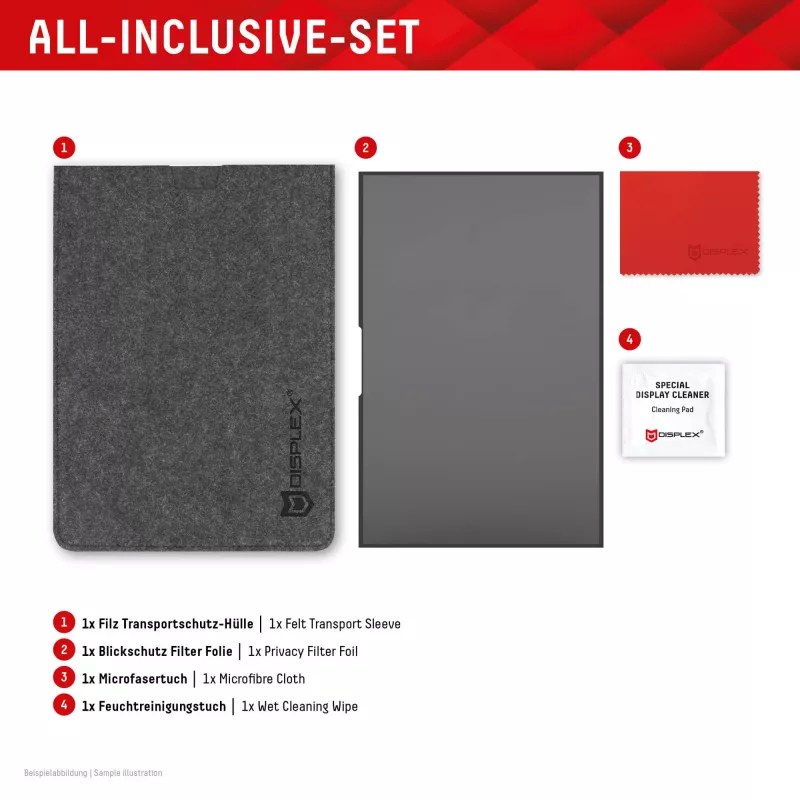 Displex PRIVACY SAFE removable 2-way privacy filter for Laptop/ Notebook (randlos/frameless) 14'' (16:9)