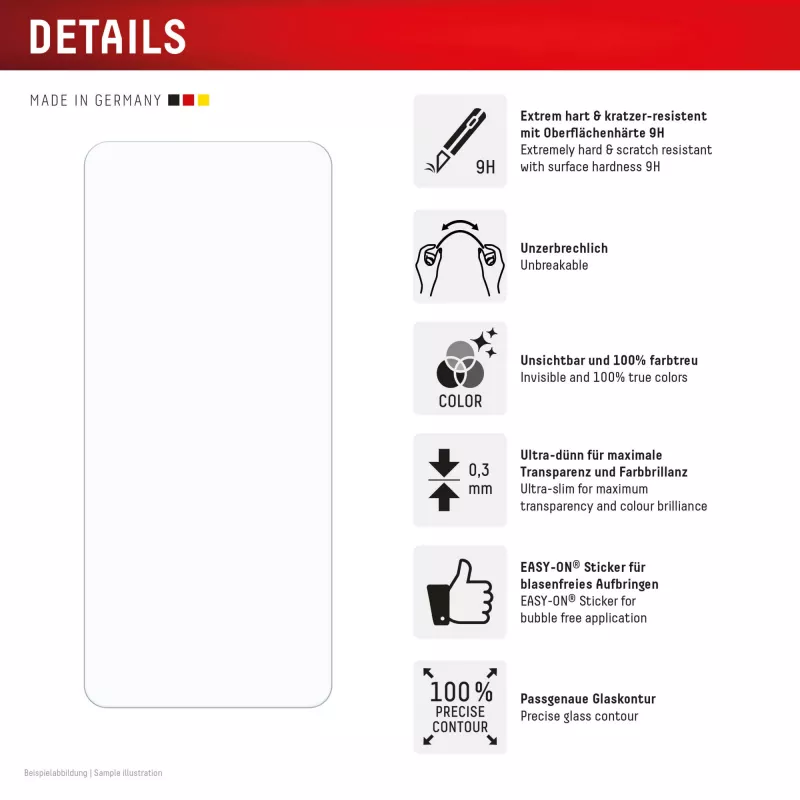 Displex Smart Glass (9H) for Xiaomi Redmi 14C, Mounting Sticker, unbreakable