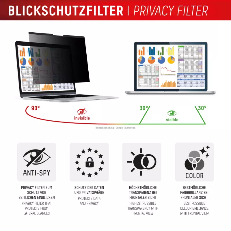 Displex PRIVACY SAFE magnetic 2-way privacy filter Surface Laptop Studio 2 14.4 inch