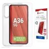Tempered Glass Screen Protector + Case for Samsung Galaxy A36 by e.v.i., Eco Mounting Frame, Scratch Resistant, Transparent