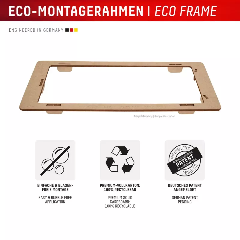 Tempered Glass Screen Protector + Case for Samsung Galaxy A36 by e.v.i., Eco Mounting Frame, Scratch Resistant, Transparent