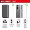 Tempered Glass Screen Protector + Case for Samsung Galaxy A36 by e.v.i., Eco Mounting Frame, Scratch Resistant, Transparent
