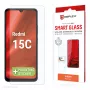 e.v.i. DISPLEX Smart Glass for Xiaomi Redmi 15C — tempered screen protector, model 02198