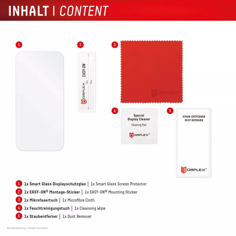 e.v.i. DISPLEX Smart Glass for Xiaomi Redmi 15C — tempered screen protector, model 02198