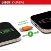 Displex Phone-to-Phone Emergency Charger, USB-C to USB-C, Mini Plug + Flex Cable, Compact 2 Pack
