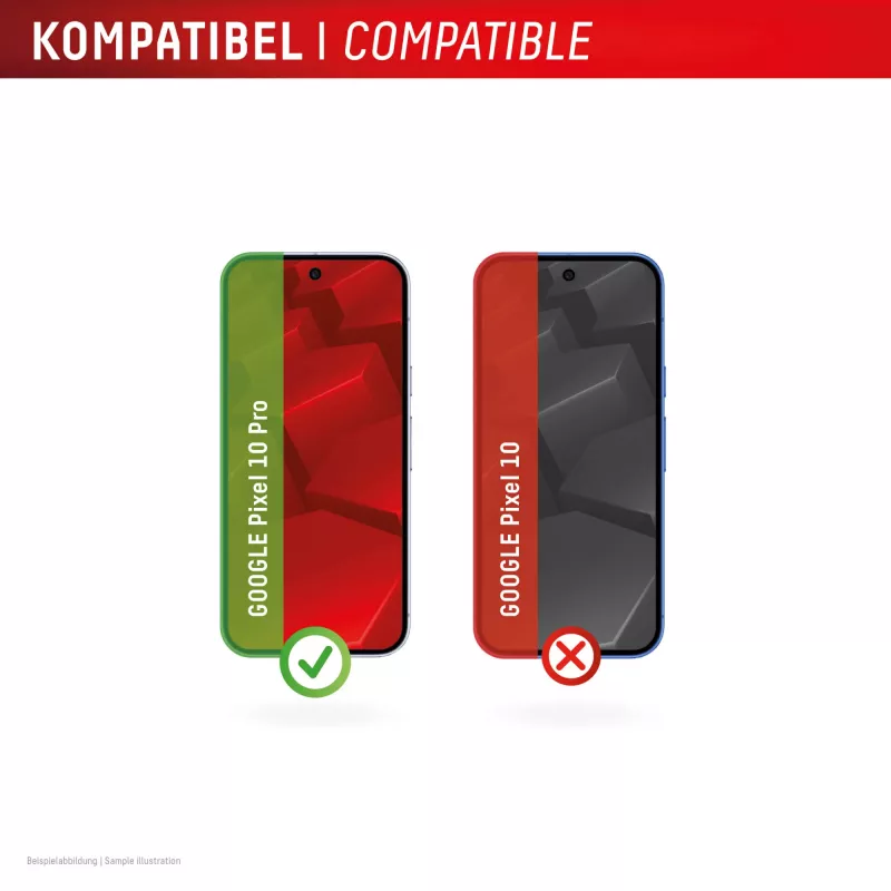 Displex Screen Protector + Case for Google Pixel 10 Pro, Eco Mounting Frame, scratch resistant