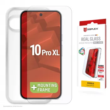 Displex Screen Protector + Case for Google Pixel 10 Pro XL, Eco Mounting Frame, scratch resistant