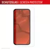 Screen protector and case set e.v.i. for Google Pixel 9a — tempered glass, eco mounting frame, transparent, scratch-resistant