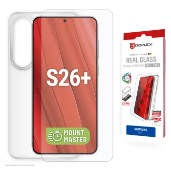 Displex Screen Protector + Case for Samsung S26+, scratch resistant