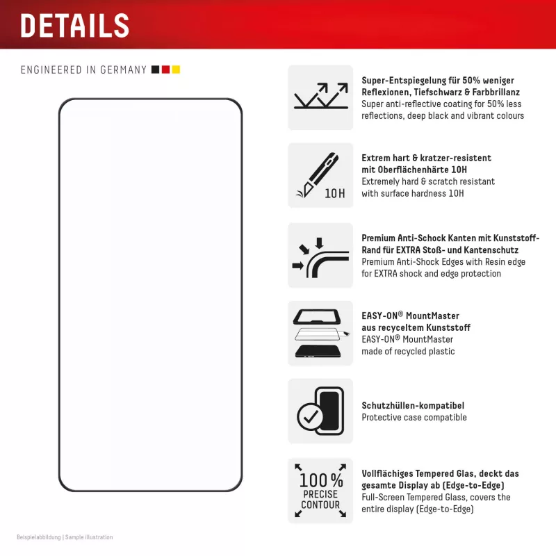 Displex Premium Screen Protector (Full Cover, 10H) for Samsung S26 Ultra, Full Cover