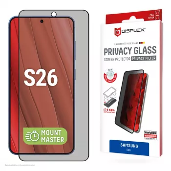 Displex Privacy Screen Protector (10H) for Samsung S26, Privacy Filter