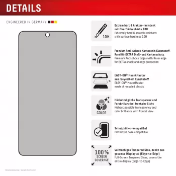 Displex Privacy Screen Protector (10H) for Samsung S26, Privacy Filter