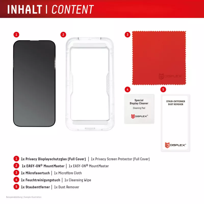 Displex Privacy Screen Protector (10H) for Samsung S26+, Privacy Filter