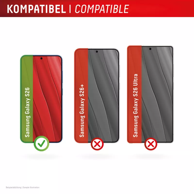 Displex Smart Glass (9H) for Samsung S26, unbreakable, Samsung, Galaxy S26, Dry application, Break resistant, Dirt resistant, Scratch resistant, Transparent, 1 pc(s)