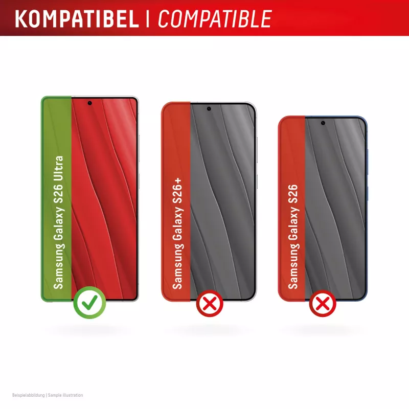 Displex Smart Glass (9H) for Samsung S26 Ultra, unbreakable, Samsung, Galaxy S26 Ultra, Dry application, Break resistant, Dirt resistant, Scratch resistant, Transparent, 1 pc(s)