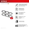 Camera Lens Glass Protector e.v.i. for Galaxy S26 / S26+, Tempered 10H, Full Cover, Quick Mount, 2-Pack
