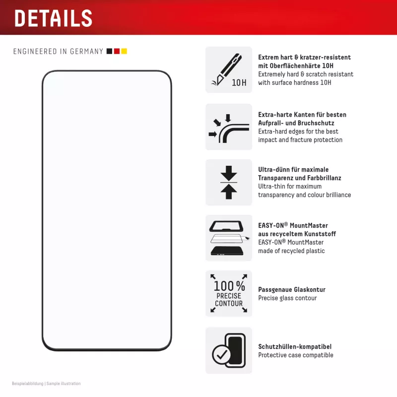 Displex Premium Screen Protector (Full Cover, 10H) for Samsung A57, Full Cover