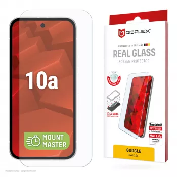 e.v.i. Displex Tempered Glass Screen Protector 10H for Google Pixel 10a, transparent, scratch- and impact-resistant