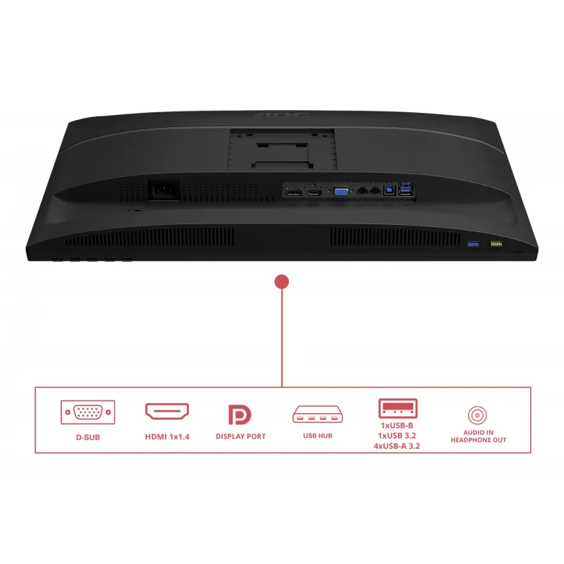 AOC E4 X24E4U computer monitor 61 cm (24 inch) 1920 x 1200 pixels Full HD LED Black