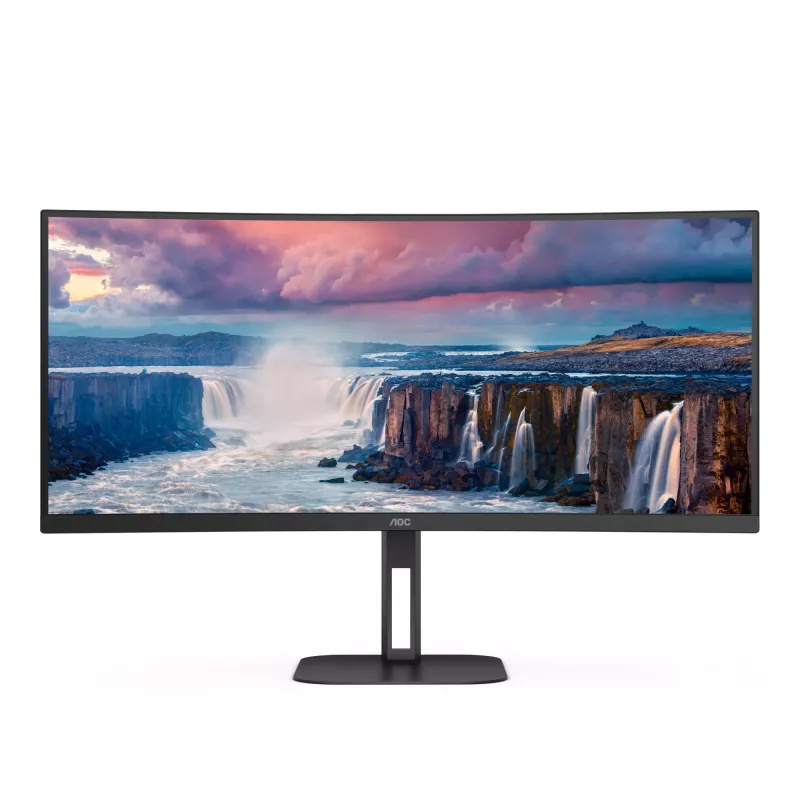 AOC V5 CU34V5C/BK/23 computer monitor 86.4 cm (34 inch) 3440 x 1440 pixels Wide Quad HD LED Black