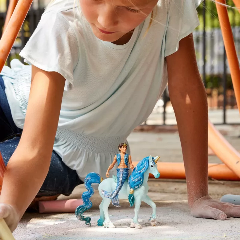 schleich BAYALA Aryon on Unicorn, 5 yr(s), Sun Elves, Unicorns & Fairies, Multicolour