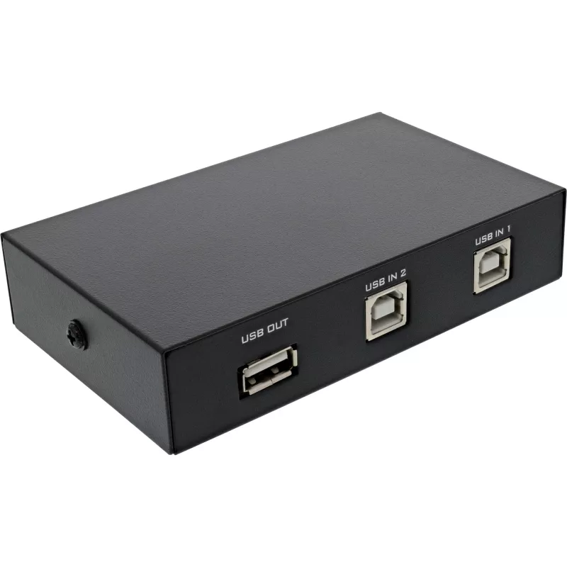 InLine USB 2.0 switch manual, USB-A device to 2 computers