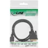 InLine HDMI to DVI Cable male / 18+1 male gold plated 15m, 15 m, HDMI, DVI-D, Gold, 4.95 Gbit/s, Black