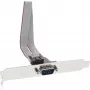 Serial slot bracket InLine 9-pin male to 10-pin internal female 1:1 cable, 0.6 m, grey