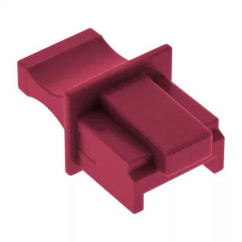 InLine Dust cover for RJ45 female, dark red, 10pcs.
