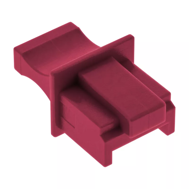 InLine Dust cover for RJ45 female, dark red, 10pcs.