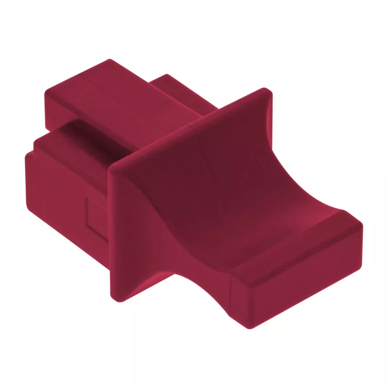 InLine Dust cover for RJ45 female, dark red, 10pcs.
