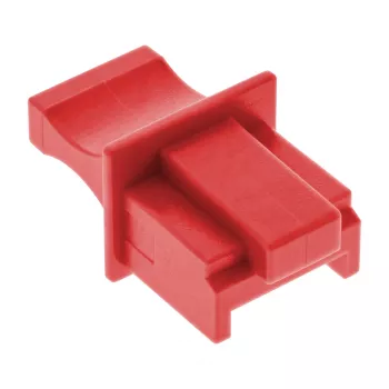InLine Dust Cover for RJ45 female, red, 100 pcs.