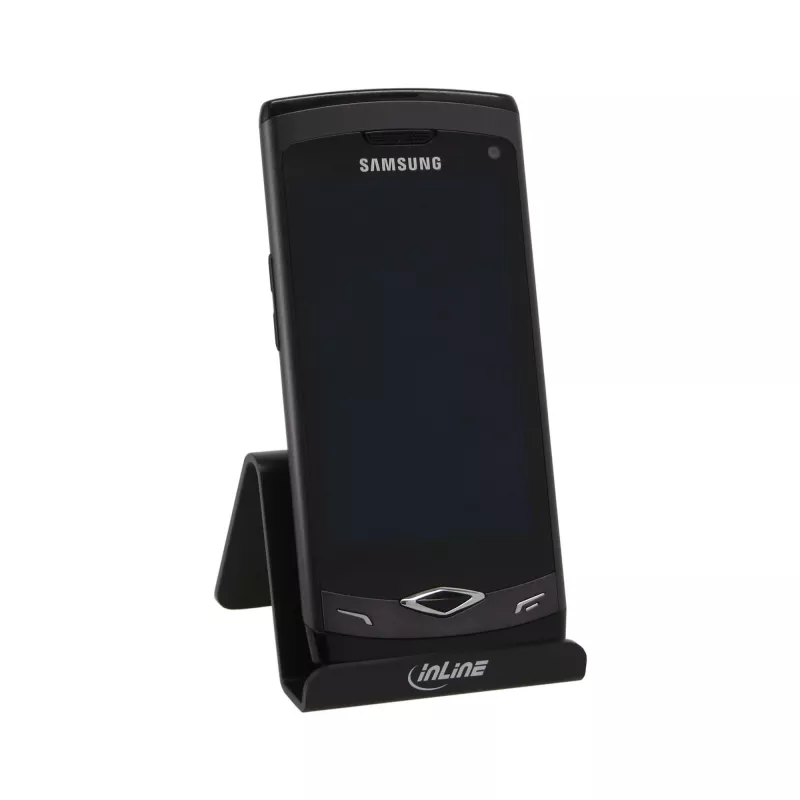 InLine Smartphone and Mobile Phone Stand for Desktop, Passive Holder, Black