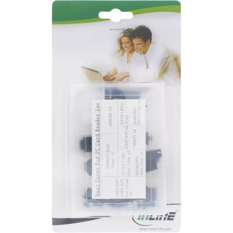 InLine Dust Cover Set for Front Panel and Card Reader, 30pcs.